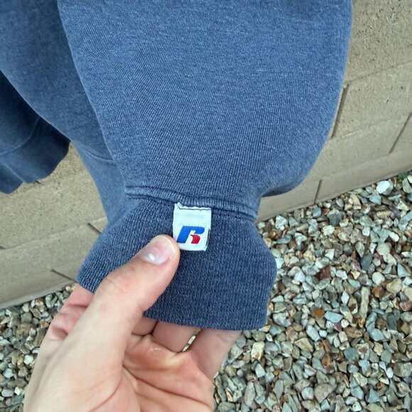 90’s Russell Athletic Faded Navy Crewneck Sweatshirt - Picture 4 of 7